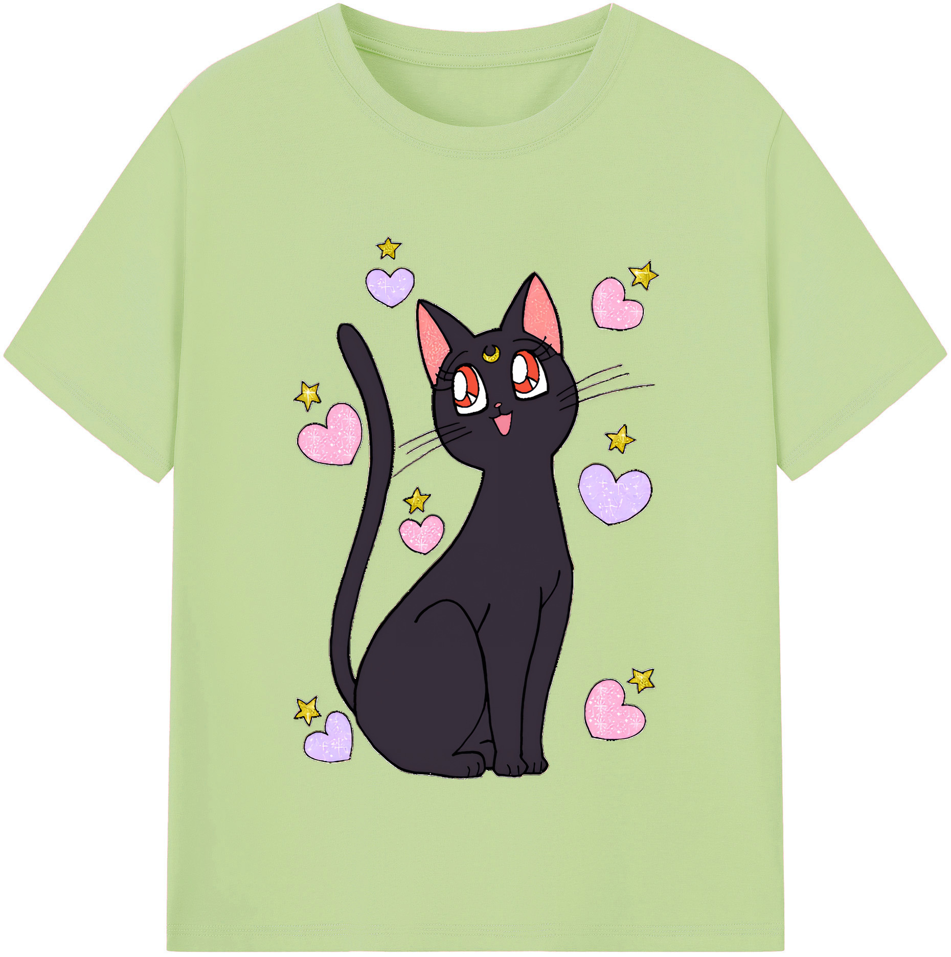 （画像用） 美少女戦士セーラームーン Sailor Moon 綿100％半袖Tシャツ（フロントプリント）